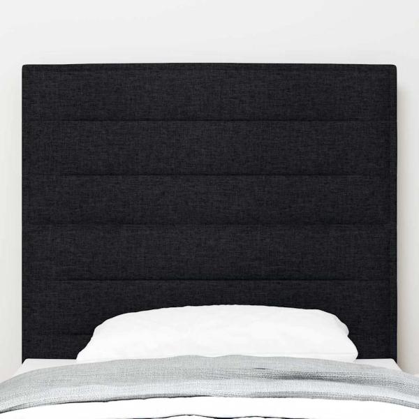 Kopfteil Schwarz Stoff 80 cm Rechteckig Modern