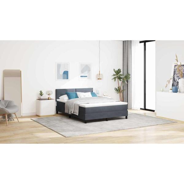 Boxspringbett mit Matratze Dunkelgrau 160x200 cm Samt