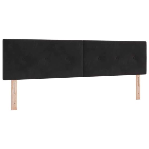 Boxspringbett mit Matratze Schwarz Super King Velvet
