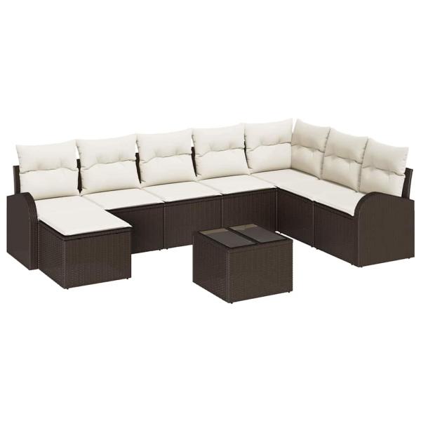 Garten Sofa Set Set aus 9 Weiß PE Rattan Garten Sofa Set