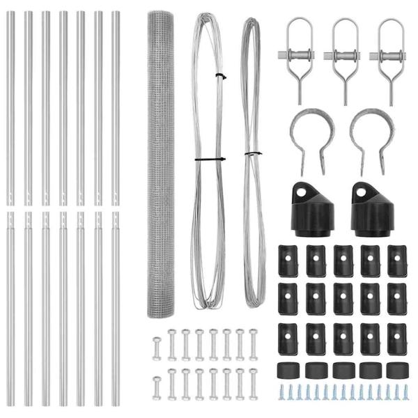 Zaunpfosten Set 2er Set Verzinkter Stahl 10 x 1,5 m Langlebig