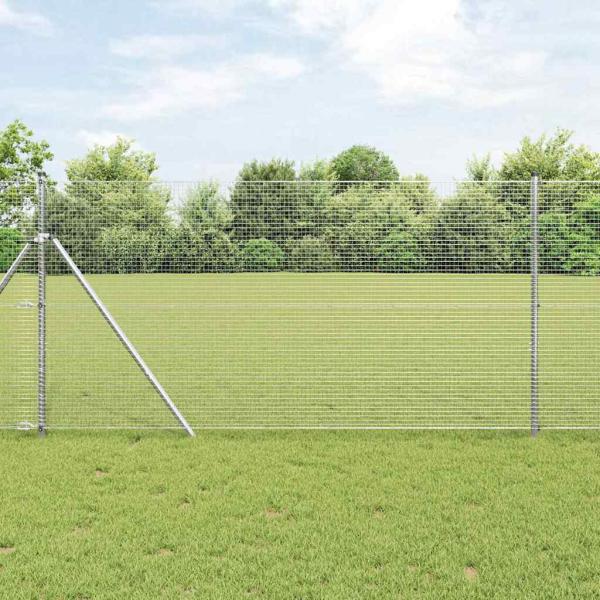 ARDEBO.de - Schweißdrahtzaun mit 13 Pfosten 1x100 m verzinkter Stahl