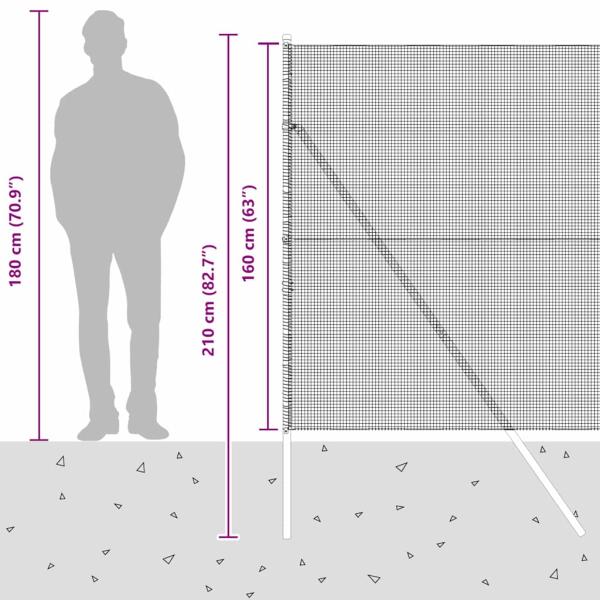 Geschweißter Drahtzaun mit 13 Pfosten Grün 1,6x25 m Stahl