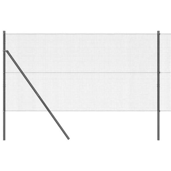 Graues Zaunpfosten-Set Set aus 2 Grau Metall 10 x 1 m Langlebig