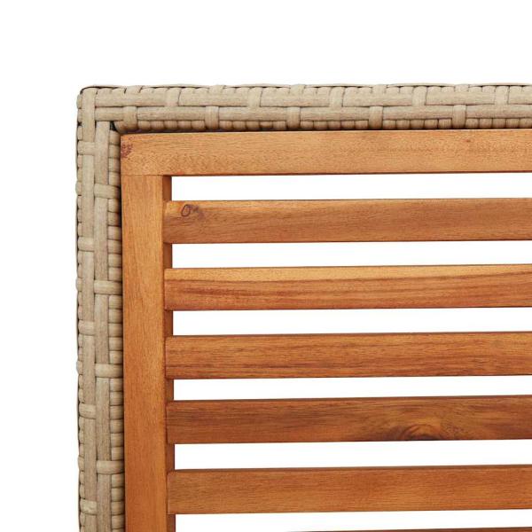 Stapelbare Gartenstühle mit Kissen 2 Stück Beige aus Poly Rattan