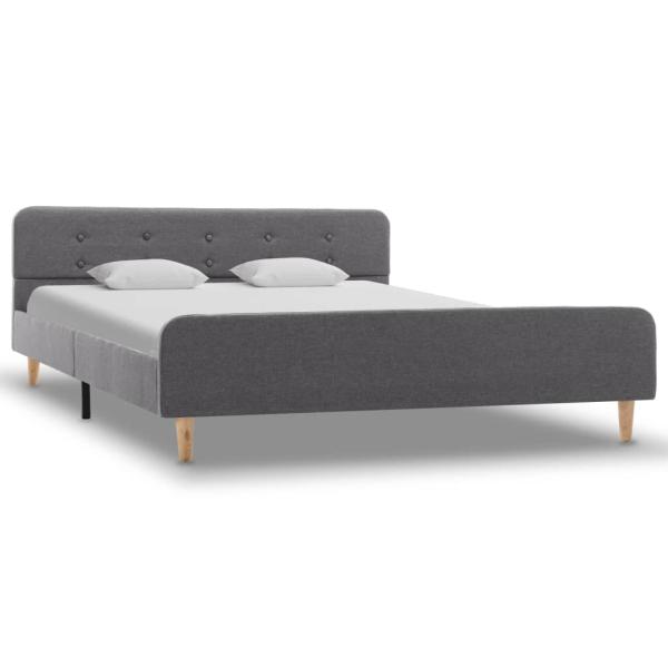 Bettgestell Hellgrau Stoff 160x200 cm
