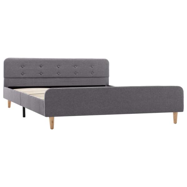 Bettgestell Hellgrau Stoff 160x200 cm