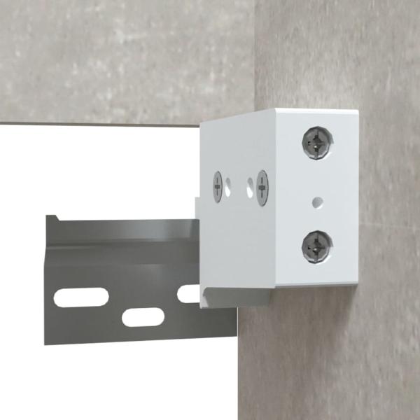 Badschrank mit Spiegel Betongrau Holzwerkstoff