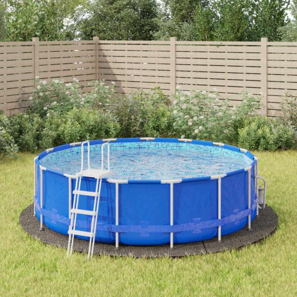 ARDEBO.de - Pool-Bodentuch Hellgrau Ø396 cm Polyester Geotextil