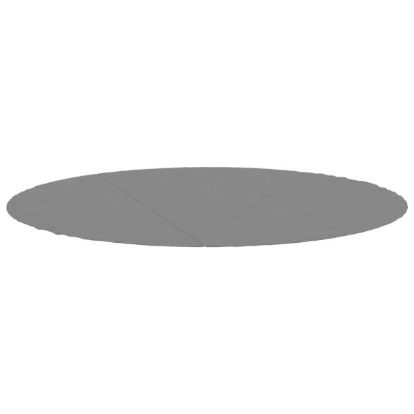 Pool-Bodentuch Hellgrau Ø396 cm Polyester Geotextil