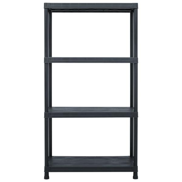 Lagerregale 5 Stk. Schwarz 60 x 30 x 138 cm Kunststoff