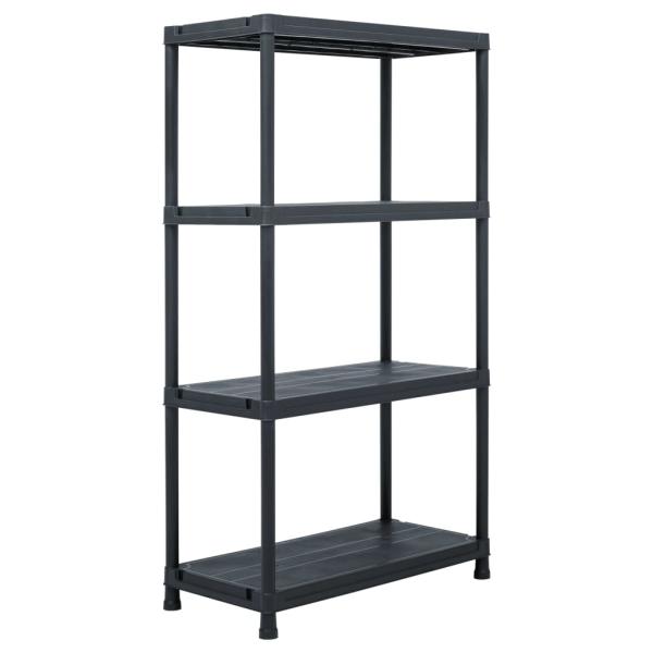 Lagerregale 5 Stk. Schwarz 60 x 30 x 138 cm Kunststoff