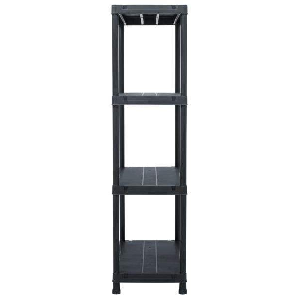Lagerregale 5 Stk. Schwarz 60 x 30 x 138 cm Kunststoff