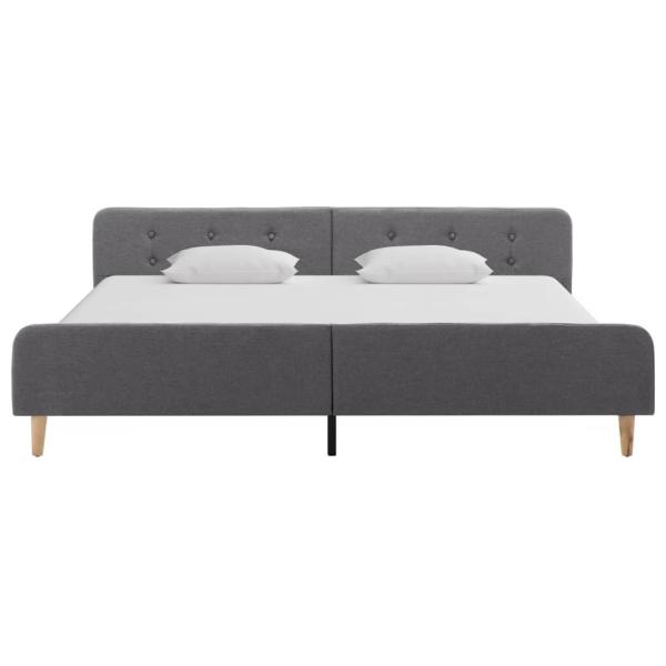 Bettgestell Hellgrau Stoff 180×200 cm