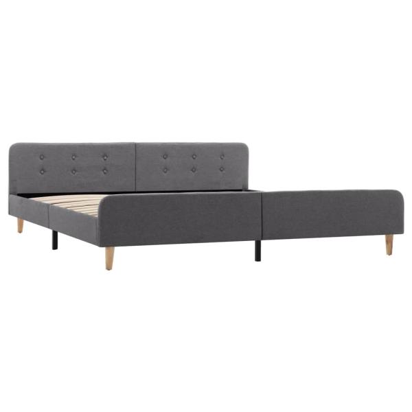 Bettgestell Hellgrau Stoff 180×200 cm