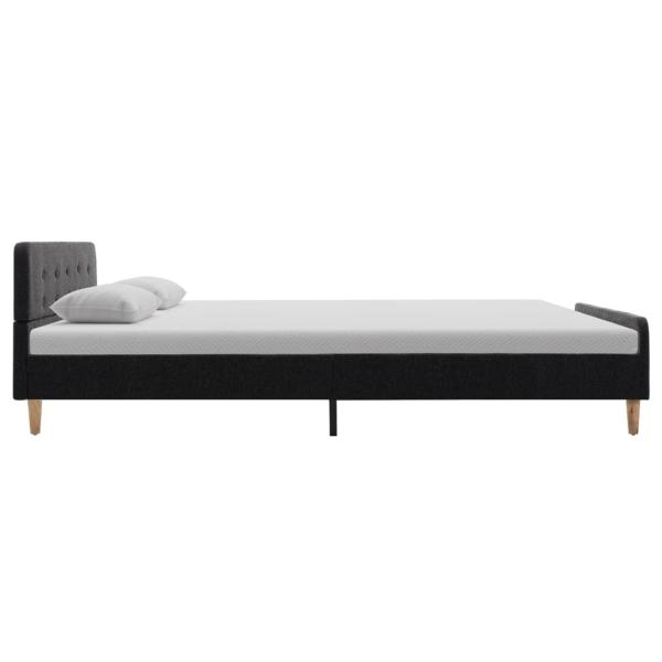 Bettgestell Dunkelgrau Sackleinen 160x200 cm