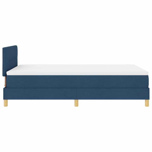 Boxspringbett mit Matratze Blau 120x200 cm Stoff
