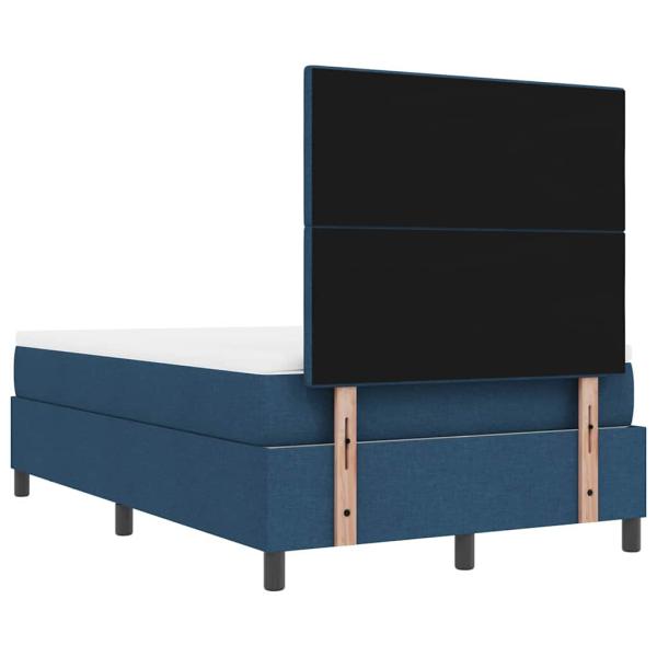 Boxspringbett mit Matratze & Bank Blau 120x200 cm Stoff