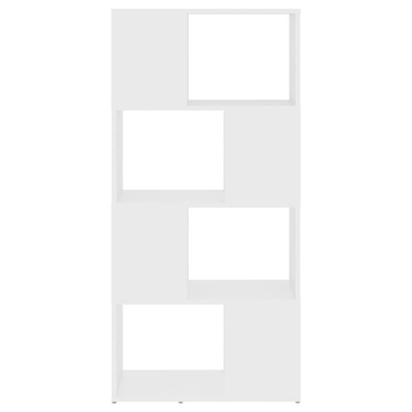 Bücherregal Raumteiler Weiß 60x24x124,5cm Holzwerkstoff
