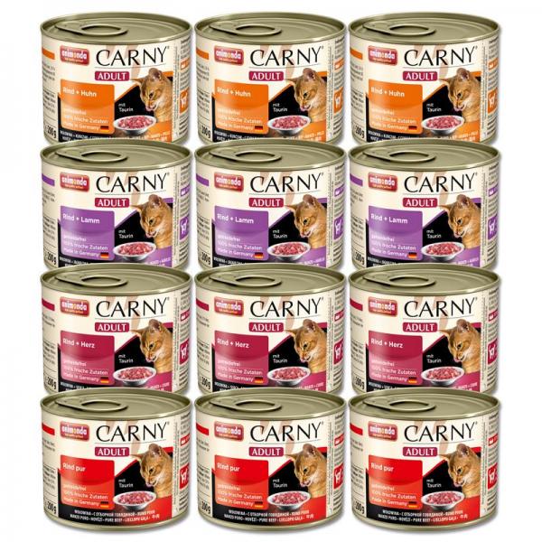 ARDEBO.de Animonda Cat Carny Adult Mixpaket 1 Herzhafte Variation 12x200g