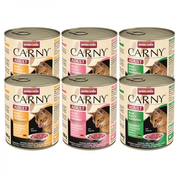 ARDEBO.de Animonda Cat Carny Adult Mixapaket 2 Kräftige Variation 6 x 800g 