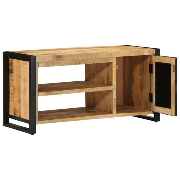 Schuhbank 100x40x50 cm Massivholz Raues Mango