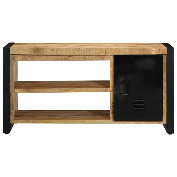 Schuhbank 100x40x50 cm Massivholz Raues Mango