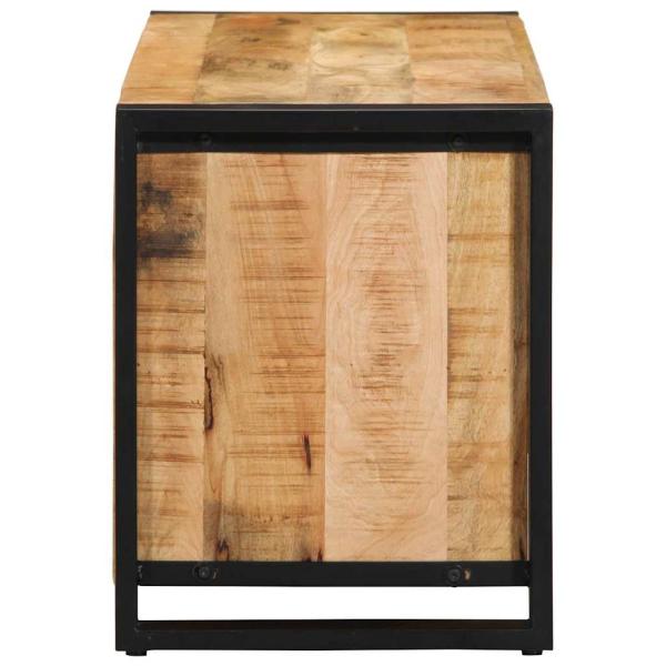 Schuhbank 100x40x50 cm Massivholz Raues Mango