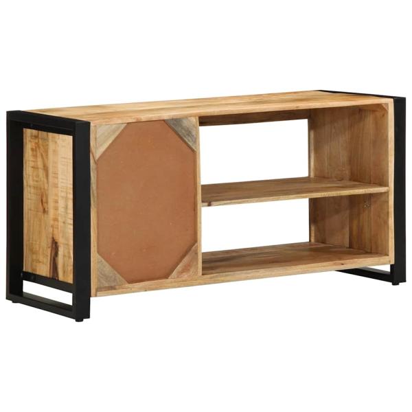 Schuhbank 100x40x50 cm Massivholz Raues Mango