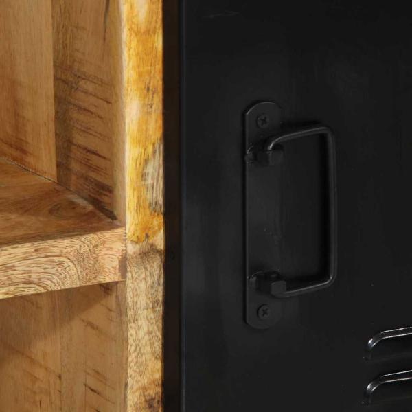 Schuhbank 100x40x50 cm Massivholz Raues Mango