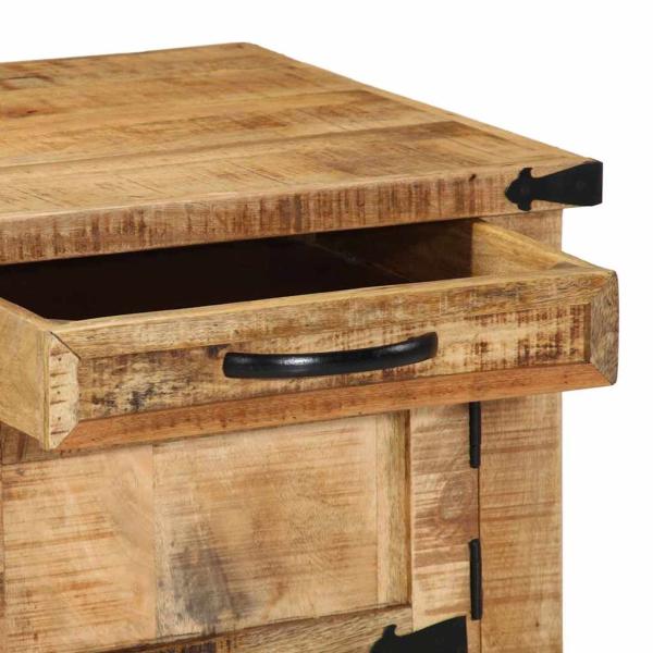 Couchtisch 90x50x40 cm Massivholz Raues Mango