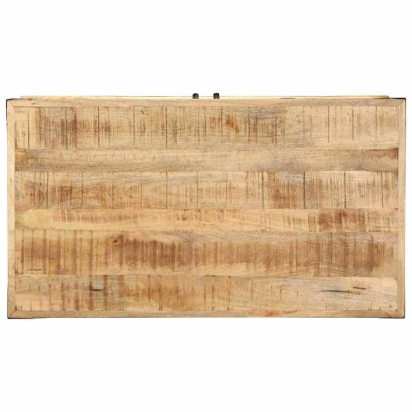 Couchtisch 90x50x40 cm Massivholz Raues Mango