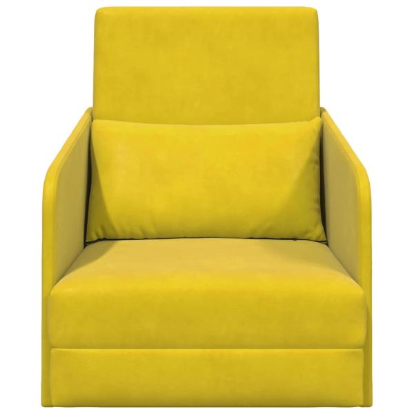 Boden Schlafsofa 2-in-1 Gelb 65x80x83 cm Samt