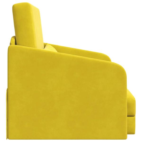 Boden Schlafsofa 2-in-1 Gelb 65x80x83 cm Samt