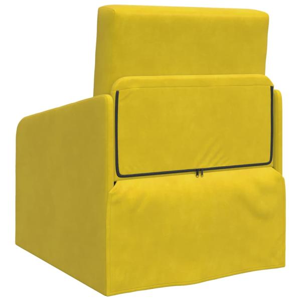 Boden Schlafsofa 2-in-1 Gelb 65x80x83 cm Samt