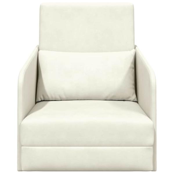 Boden-Sofa-Bett 2-in-1 Creme 65x80x83 cm Velvet