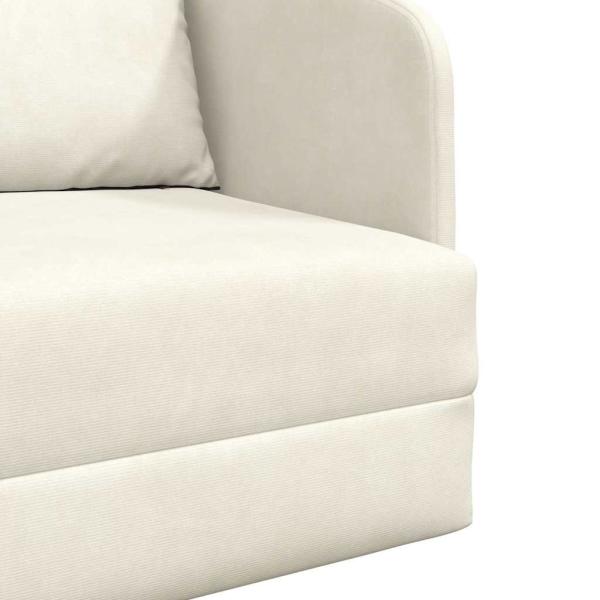 Boden-Sofa-Bett 2-in-1 Creme 65x80x83 cm Velvet