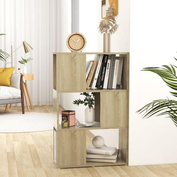 ARDEBO.de - Bücherregal Raumteiler Sonoma-Eiche 60x24x94 cm Holzwerkstoff