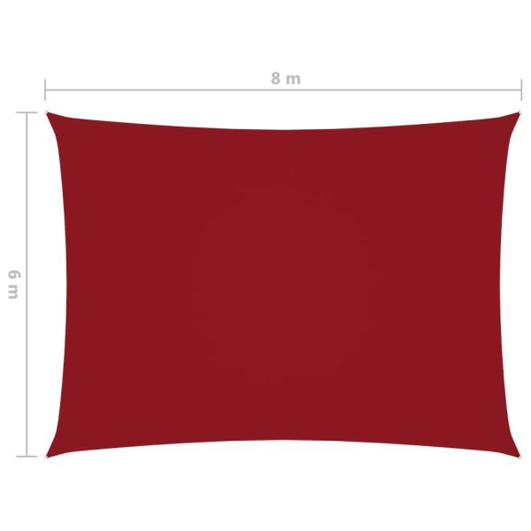 Sonnensegel Oxford-Gewebe Rechteckig 6x8 m Rot