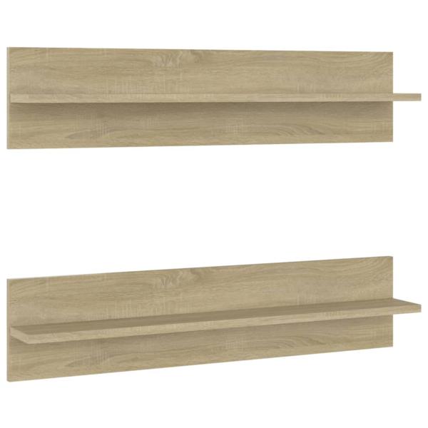 Wandregale 2 Stk. Sonoma-Eiche 80x11,5x18 cm Holzwerkstoff