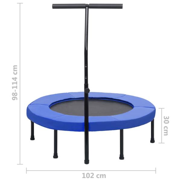 Fitness Trampolin mit Griff und Sicherheitspolster 102 cm