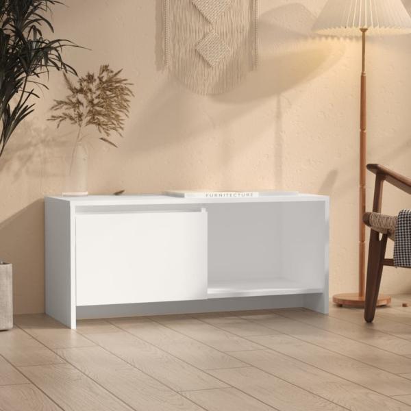 ARDEBO.de - TV-Schrank Weiß 90x35x40 cm Holzwerkstoff
