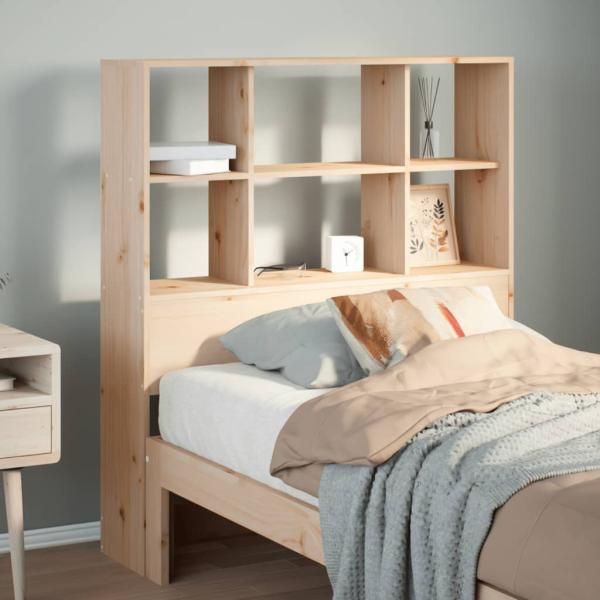 ARDEBO.de - Kopfteil mit Stauraum 90 cm Massivholz Kiefer