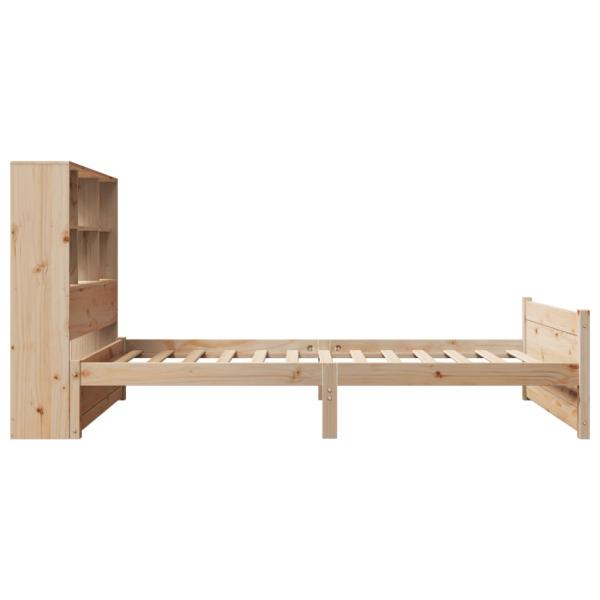 Massivholzbett mit Regal ohne Matratze 90x200 cm Kiefer