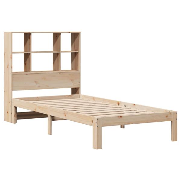 Massivholzbett mit Regal ohne Matratze 90x190 cm Kiefer