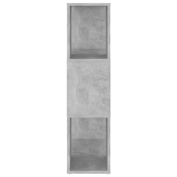 Bücherregal Raumteiler Betongrau 60x24x94 cm Holzwerkstoff