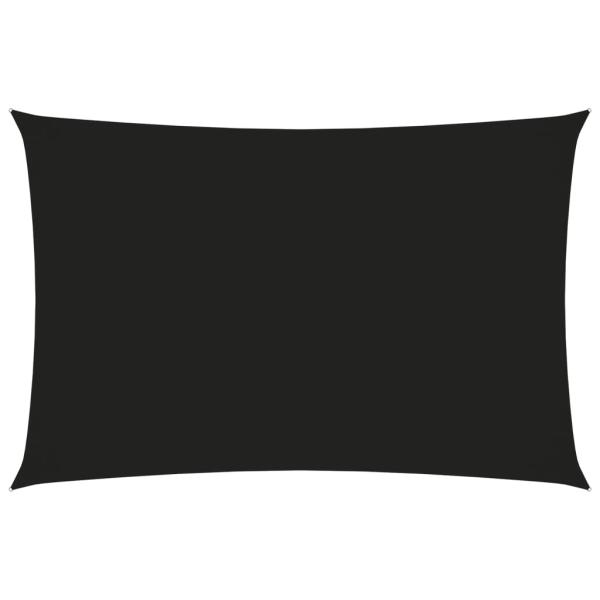 Sonnensegel Oxford-Gewebe Rechteckig 6x8 m Schwarz