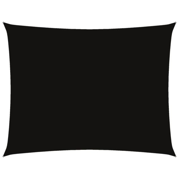 Sonnensegel Oxford-Gewebe Rechteckig 6x8 m Schwarz
