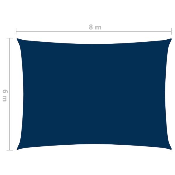 Sonnensegel Oxford-Gewebe Rechteckig 6x8 m Blau