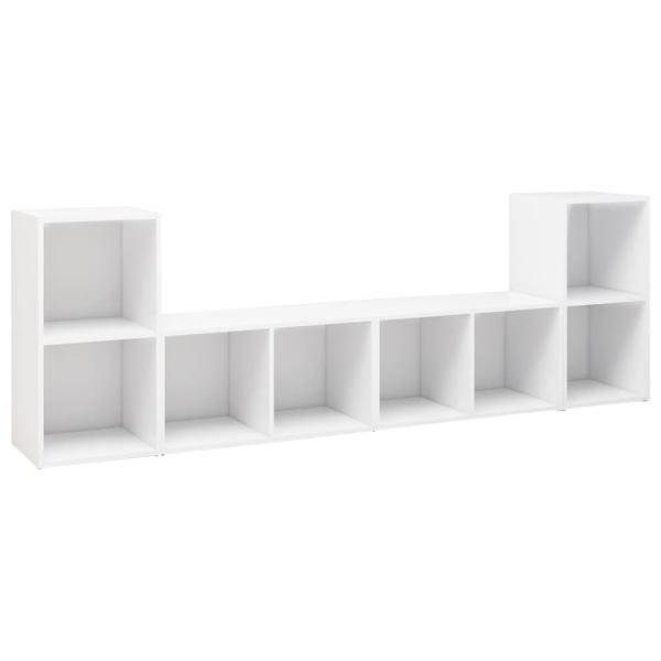 TV-Schränke 4 Stk. Weiß 72x35x36,5 cm Holzwerkstoff